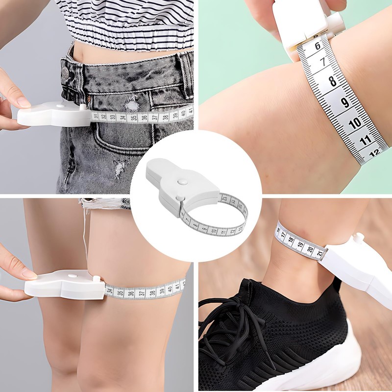Body Tape Measure, Self-Tightening Rebound Body Measurement Ruler 60 Inches