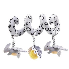 caterbee Baby Stroller and Car Seat Hanging Toy, Black and White Dinosaur (Dinosaur)
