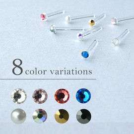 stelino Women's Tempered Glass Earrings with Jewel Stones, Binaural Piercer, Cartilage, Navel, 1 Pair Keep, Catch, Hypoallergenic, Glass, Rhinestone