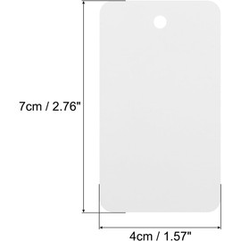 TOP-VIGOR 100Pcs Plastic Shipping Tags, 4x7cm Waterproof Hang Tags, Blank Labeling with Eyelet for Product Identification Labels Valve Marking Outdoor Tagging, White