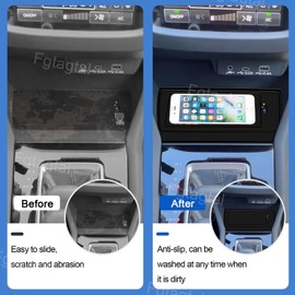 Center Console Wireless Charging Mat Compatible with Subaru Forester 2025, Center Console Silicone Protective Pad Non-Slip Pad Anti-Dust Liner Accessories