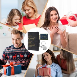 Candcamp Thank You Gifts A5 Inspirational Notebook Pen Set with Thank You Keyring Greeting Card Appreciation Gifts Friendship Leaving Gifts For Colleagues Coworker Nurse Teacher Employee