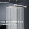 HarJue Shower Head with Extension Arm, High Pressure Square with