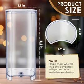 Feekoon Water Tank Reservoir & Lid Cover Replacement Compatible with Nespresso Vertuo Next, Compatible with Krups XN910B XN9105 XN910C Coffee Machine, Coffee Machines Replacement Parts, Clear