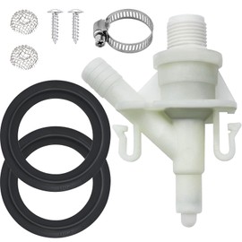 RV Toilet Water Valve Kit Replacement 385311641 for Sealand Dometic RV Toilets 300, 301, 310, 311, 320, 321, Camper Trailer RV Pedal Flush Toilet Repair Kit with 385311658 Flush Ball Seal