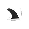 BESPORTBLE 2pcs Surfboard Fin Single Tab Fin Longboard Center Fin