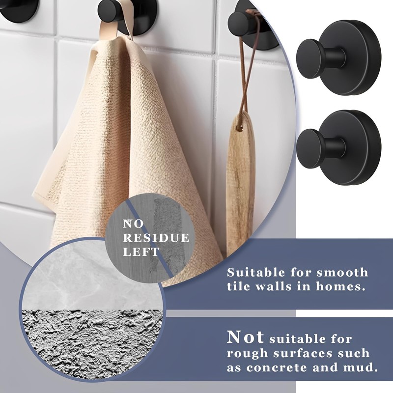 Canvas Trend Suction Cup Hooks,Stainless Steel Wreath Door Hanger Towel