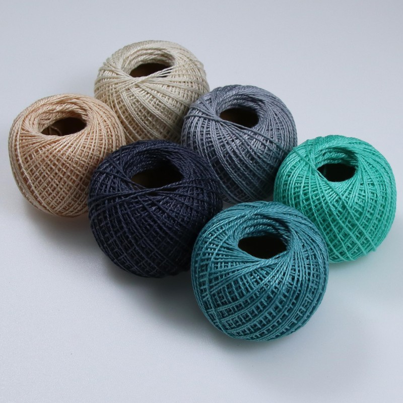 KCS 6 Balls of Pearl Cotton Thread Size 8 Needlework