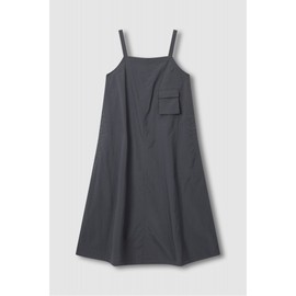 JAJU [JAJU] Women's Crisp Seersucker Bustier Dress_Charcoal