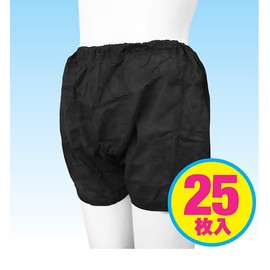 Disposable / Pack of 25 (Paper Pants) Unisex / Paper Trunks Black One Size Fits Most (For Beauty Salon and Massage Shops / Travel, Hospitalization, Disaster Prevention, Nursing Care, Paper Shorts, Paper Pants)
