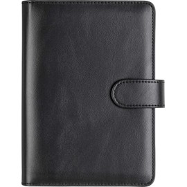 rido/Idé 706604590 Timing System/Ring Binder Calendar Timer Timing 2, 93 x 172 mm imitation leather ring binder with 6 Ring Rocker Arm Mechanism, No View Calendar Leather Strap Black