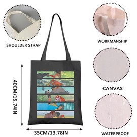 Jungle Book Characters Inspired Tote Bag Jungle Book Merchandise Mowgli & Baloo Gift (Jun Book tote CA)