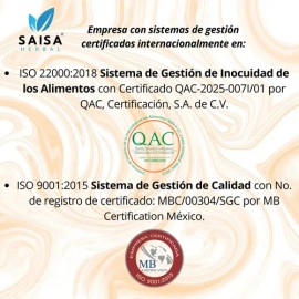 Hongo Melena de León | 120 Cápsulas | Saisa Herbal | Suplemento Alimenticio | Calidad Premium | Memoria, Energía y Salud Cerebral