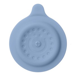 Ubbi Bathtub Drain Cover, Silicone Drain Stopper with Suction, Baby Bath Time Accessory, Cloudy Blue