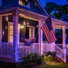 JMEXSUSS 2 Pack Red White and Blue Solar Lights, Each