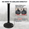 4 Pack Stanchions Post with Velvet Rope, Crowd Control Stanchions,