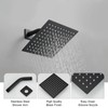 BWE Shower Faucet Set Matte Black Bathroom Rain Shower System