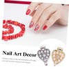 BIUDECO 4Pcs Heart Box Nail Art Studs Love Shape Nail