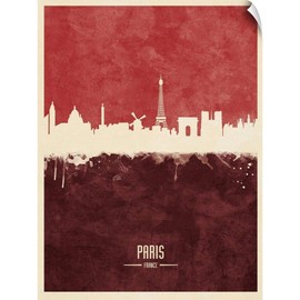 CANVAS ON DEMAND Paris France Skyline Wall Decal, Artwork