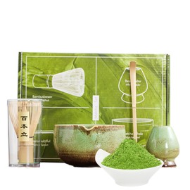 Matcha Tea Set, Tea Ceremony Making Kit, Set of 4 Traditional Ceremonial Cooking Utensils for Men Christmas Girl Birthday Women Kitchen Home Friend