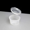 Plastic 100 ml Hinged Lid Deli Pot or Sauce Pot,