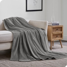 Bare Home Giant Blanket - Grey - Fleece Blanket - Lightweight Blanket for Bed, Sofa, Couch, Camping, and Travel - Microplush - Ultra Soft Warm Blanket (Giant, Grey)