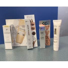 IT Cosmetics Lot: CC+ Correcting Cream, Cleanser, Brow Power Taupe,  Plus Bonus