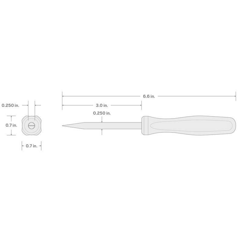 TEKTON 1/4 Inch x 6-1/2 Inch Straight Mini Pry Bar