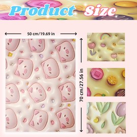 Obluchye Spring Wrapping Paper 4 PCS, 3D Cute Cartoon Funny Gift Wrap Paper 4 Designs,Sweet Candy Rainbow Flower Pig Gift Wrapping Paper For Spring Birthday Wedding Baby Shower Party Favor
