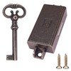 cyclingcolors Turning Bar Lock Furniture Lock Decorative Key Cabinet Lock