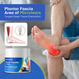 AOSORW Plantar Fasciitis Relief Cream - Natural Herbal Formula for Foot, Heel Spur, Ankle, Leg & Hand Discomfort - Premium Health Care Products - 60g / 2.1 Oz (Pack of 1)