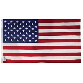 Valley Forge 35431000 American Flag 3 x 5 ft. Printed Polycotton Made in U.S.A. Brass Grommets Stars and Stripes