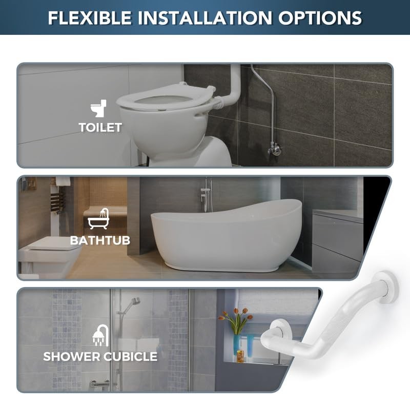 Grab Bars for Bathtubs and Showers- 1-1/4 x 16" Angled