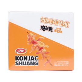 WeiLong Konjac Snack, Spicy Hot Strips, Spicy Snacks Latiao La tiao, Chinese Snacks Moyushuang, Sichuan Spicy Flavor, 卫龙辣条，魔芋爽(麻辣), 18g*20 Bags, Pack of 1