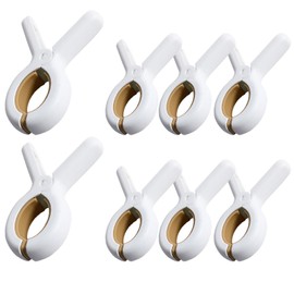 8 Pieces Small and Large Beach Towel Clips for Sun Lounger Strong Hold Sun Lounger Deck Chair Towel Clips Non-Slip Clothes Pegs for Garden Beach Pool (Yellow)