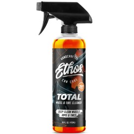 Ethos Handcrafted Car Care Total Wheel & Tire Cleaner - Professional All-In-One Solution for Sparkling Wheels & Tires | Dissolves Brake Dust, Dirt, and Grime | Safe for All Factory Finishes
