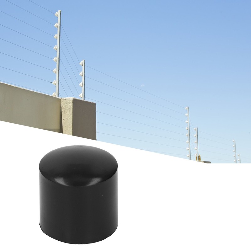 100Pcs Electric Fence Post End Caps Plug Insert Plastic Round