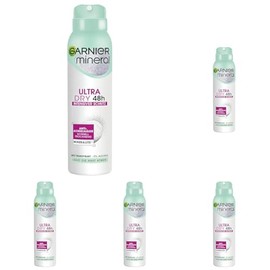 Garnier Deo-Spray, Anti-Transpirant, intensiver Schutz vor K√∂rpergeruch & Achseln√§sse, bis zu 48 h Wirkung, Mineral UltraDry (Packung mit 5)