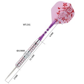 CUESOUL DHOLE Steel Tip Ladies Darts with Aluminum Shafts, 23 Grams F1206