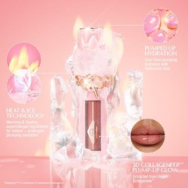 Charlotte Tilbury Big Lip Plumpgasm Lip Gloss - Gift Set Essential - Hydrating Plumper with Hyaluronic Acid & Heat + Ice Technology - Perfect for Pair