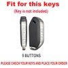 TECART 9 Button Zinc Alloy Key Fob Cover Fit For