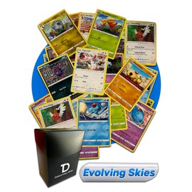 Dan123yal Evolving Skies TCG Random Assortment Bundle || Guaranteed Ultra Rare + 30 Random Cards Deck Box
