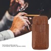 Cigar Holder Case Artificial Leather Portable Durable Elegant 3 Finger