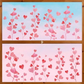 Horaldaily 40 PCS Valentine Window Cling Sticker, Pink Tiny Love Hearts Home Party Supplies Shop Window Glass Display Decoration