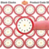 144 Blank Clocks - 30mm - Glossy Stickers for Teachers