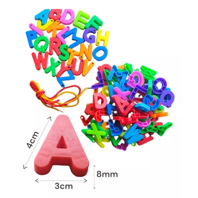 ComLeo Juego De Letras 3d Plastico Tendedero Didactico