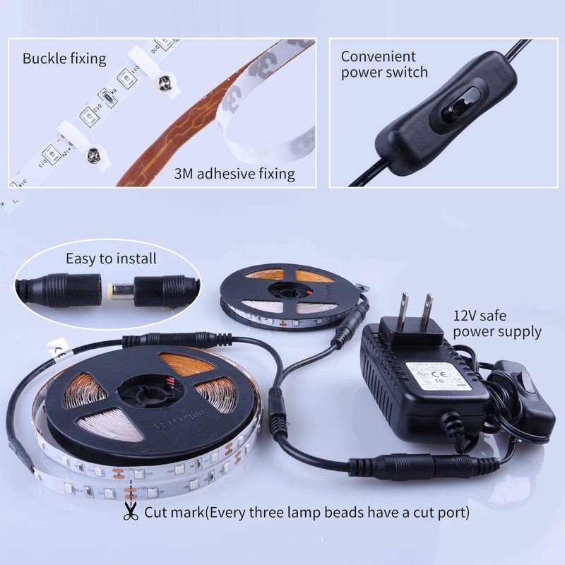YAYIT 40 Foot Led Black Light Strip Kit, 720 Units