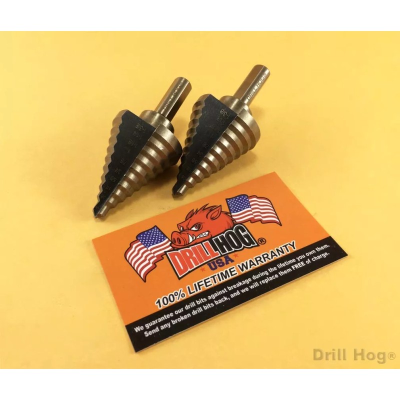 Drill Hog® Step Drill Bit 1/4-1-3/8" Molybdenum M7 UNIBIT 2