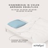 schlafgut Knitted Jersey Cushion Cover 40 x 80 cm Blue