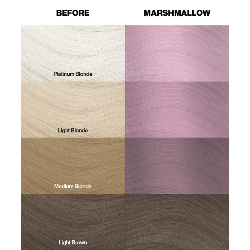 Crazy Color Metallic Marshmallow Semi-Permanent Hair Dye. Dusty Pink Conditioning